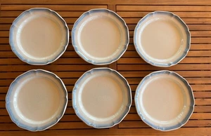 Juego de 6 platos de cena Mikasa Country Club CA500 - gres con borde azul Japón usado en excelente estado - Imagen 1 de 19