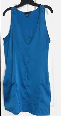 Apostrophe Electric Blue Racer Back Pockets Pullover 70’s Style Dress. size XL - Image 1 of 4