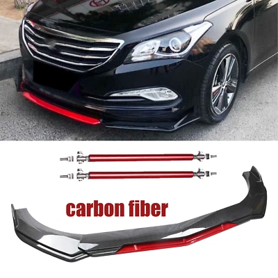 For Hyundai Sonata Front Bumper Lip Splitter Spoiler carbon fiber Body Kits - Изображение 1 из 4