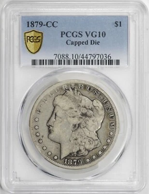 1879-CC Morgan Silver Dollar $1 PCGS VG10 Capped Die [BN036] - Image 1 of 4