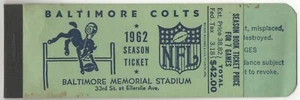 1962 BALTIMORE COLTS season ticket empty booklet cover NATIONAL BOHEMIAN green - Picture 1 of 2
