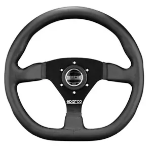 Sparco L360 Volante In Pelle 330mm Stile Piatto Mozzo 6 Fori PCD Made in Italy - Foto 1 di 18