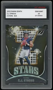 Tarjeta de novato CJ Stroud 2023 Panini Zenith Z-Stars 1er grado 10 RC Texans C.J. - Imagen 1 de 1