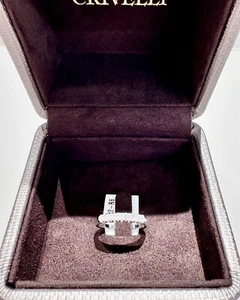 Anello Crivelli "veretta" in oro bianco e diamanti CRV2527 - Picture 1 of 3