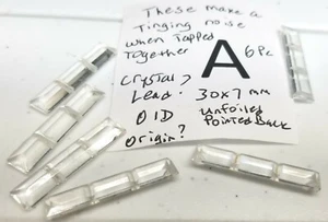 Vtg Rectangle mix LARGE Size Rhinestone Craft Repair Jewelry W Germany PB & Flat - Picture 1 of 19