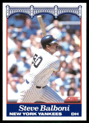 1989 SCORE Steve Balboni #17 NatWest Promo NY Yankees Baseball Card - Image 1 of 2