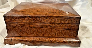Joyero Vintage Madera 2 Niveles Púrpura Terciopelo Forrado Bisagras Cúpula Superior - Imagen 1 de 21