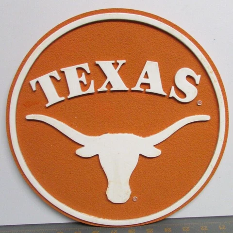 UT TEXAS UNIVERSITY LONGHORNS BEVO COLLEGIATE STEPPING STONE WALL HANGING 12" Cover