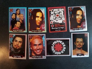 Rare Argentina rock gum cards sticker Red Hot Chili peppers 1997 Complete set 