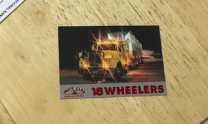 Vintage trading card Truck 18 Wheelers 1965 Mack B77 400 Cummins Roadranger 13