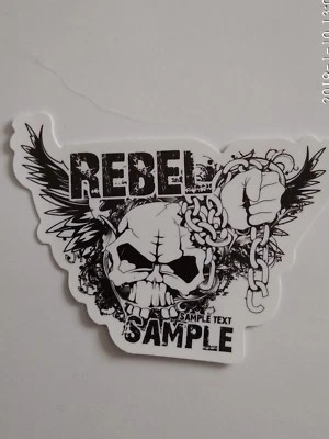 Muestra rebelde vinilo pegatina portátil tableta teléfono casco monopatín JDM Foto 1 de 2