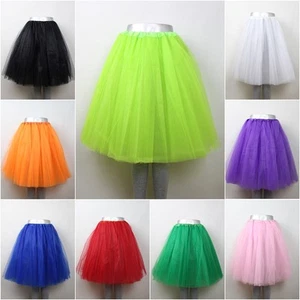 6 Lagen Tutu Ballettrock Tüllrock Rock Petticoat Party Kostüm nicht blickdicht - Bild 1 von 15