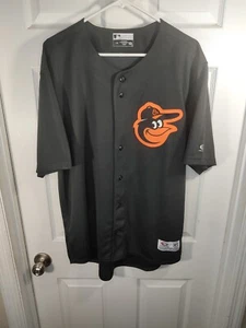 Baltimore Orioles MLB True Fan bestickt schwarz Baseball Trikot Herren Größe L/G - Bild 1 von 9