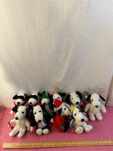 Peanuts Snoopy peluche marchi misti vacanze whitmans bambole 6" (macchia su uno) coll - Foto 1 di 8