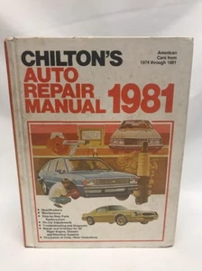 Chilton's Auto Repair Manual 1974-1981 / American Cars - Imagen 1 de 11