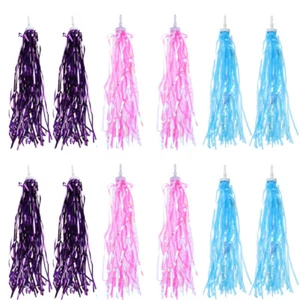 9 Pairs Kids Bike Tassels Girls Bike Tassels Kids Bike Handlebar Streamers - Picture 1 of 12