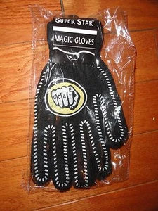 Boys Navy or Black Print Magic Gloves. SUPER STAR Junior Size. - Picture 1 of 2