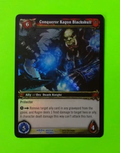 Conqueror Kagon Blackskull #1/2 (R) Foil - WOTLK Promo - World of Warcraft - TCG - Picture 1 of 2