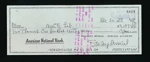SIGNED 1978 STAN MUSIAL AUTOGRAPHED BANK CHECK AUTO ST. LOUIS CARDINALS #5424 - Picture 1 of 2