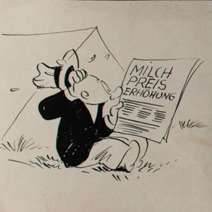 Max Otto Stips reposta en stock Green Post Comic Cartoon sign dibujo aprox. 1935 - Imagen 1 de 4