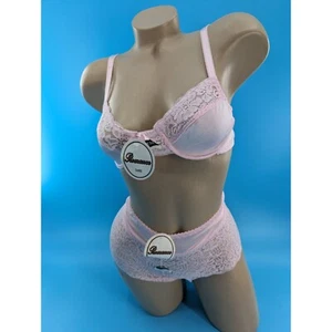 ROMANCE Pink Bra & Boyshort set lots of sizes NEW - Picture 1 of 5