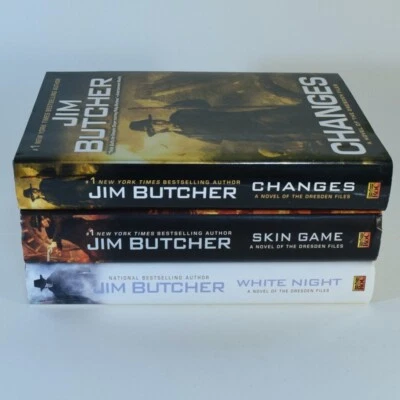 Jim Butcher - Dresden Files - Lot of 3 HC Books  White Night  Skin Game Changes - Image 1 of 4