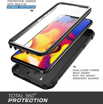 SUPCASE for LG V40 / LG V40 ThinQ, w/ Screen Case +Clip +Stand Shockproof Cover - Image 1 of 4