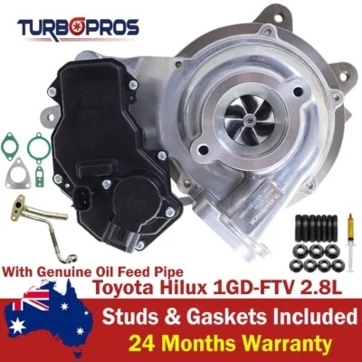 Turbo Billet Premium + tubo de alimentación de aceite genuino para Toyota Hilux 1GD-FTV 2,8 L Foto 1 de 4