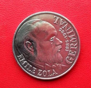 MÜNZE VON 100F EMILE ZOLA 1985 AUS MASSIVEM SILBER 900% - Bild 1 von 2