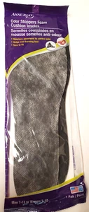 Assured Geruchsstopper Einlegesohlen 1 Paar Schaumstoff anthrazit Herren 7-13 Damen 5-10 Neu - Bild 1 von 4
