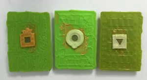 Vintage 1965 Green Ghost Board Game (3 Pit Covers) Replacement Part Pieces - Picture 1 of 3