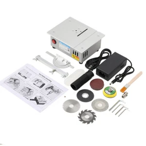 Mini seghetto da tavolo elettrico di precisione seghetto da tavolo casa fai da te utensile da taglio bianco - Foto 1 di 12