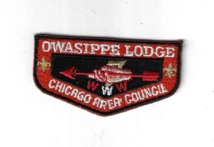 OA Lodge Owasippe Chicago Area Council WWW Mini Flap BLK Bdr. - Picture 1 of 1