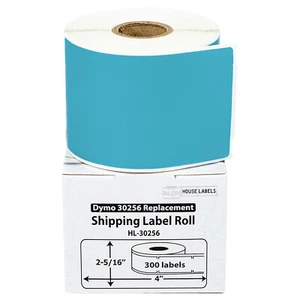 DYMO LW 30256-R REMOVABLE BLUE - TWENTY-FIVE (25) Rolls - Large Shipping Labels - Picture 1 of 9