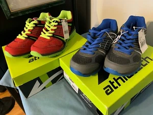 ATHLETECH Unisex Youth Traction Sole~Hawk2 SNEAKERS ~ Size 13 ~ Grey or Red~NWT - Picture 1 of 17