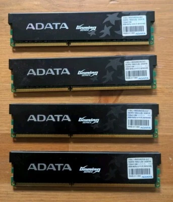 ADATA 8GB (4x2gb) DDR3-1600 GAMING SERIES AX3U1600GB2G9-BG Ram - Image 1 of 4