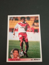 THIERRY HENRY MONACO ROOKIE CARD LOS MEJORES EQUIPOS DE EUROPA 1996 STICKER