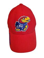 Kansas Jayhawks KU Embroidered Logo Ball Cap Hat Red Russell Adult Strap Back