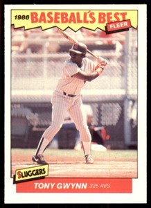 1986 Fleer Sluggers vs Pitchers Tony Gwynn A Baseball Cards #15