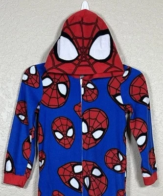 Marvel Spider-Man Pijama de una pieza Pijamas Disfraz Conjunto Niños Niños Talla S 6/7 Foto 1 de 4