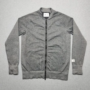 Adidas Reigning Champ Jacket Mens Medium Gray Full Zip Athletic Active Stretch - Picture 1 of 11