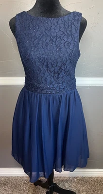 Винтажное женское платье Speechless Blue размер 7 Blue Holiday Sparkle - Изображение 1 из 4