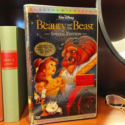 👉 Sealed Disney Beauty and the Beast Platinum Edition VHS – Rare Collectible — 第 1/4 张图片