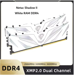 Memoria de escritorio Netac Shadow II RAM DDR4 16 GB/32 GB doble canal-blanca - Imagen 1 de 5