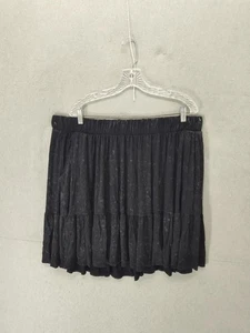 Torrid Skirt Womens 2X Black Super Soft Knits Pull On Tiered Flowy Pockets New - Picture 1 of 18