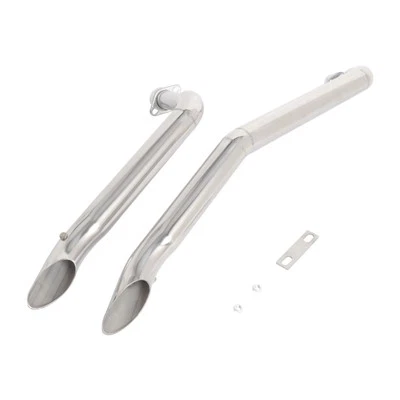 For Honda Shadow 1100 VT1100 Spirit Sabre Ace Chrome Slash Exhaust Pipes System - Image 1 of 4