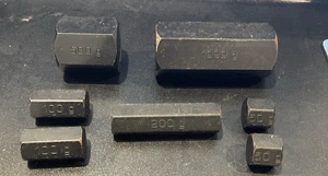 Ohaus Metric Bar Mass Set 7 Pc. Hexagonal Non-rolling 2000g Total - Picture 1 of 11