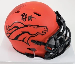 R.J. Harvey Signed Denver Broncos Rave Alternate Mini Helmet (JSA) - Picture 1 of 3