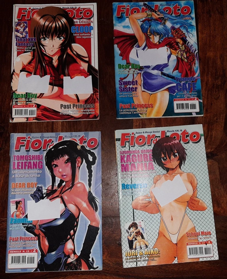 LOTTO  4  Manga Erotici  FIOR DI LOTO   1  EDIZIONE  Anni 90 - Immagine 1 di 1