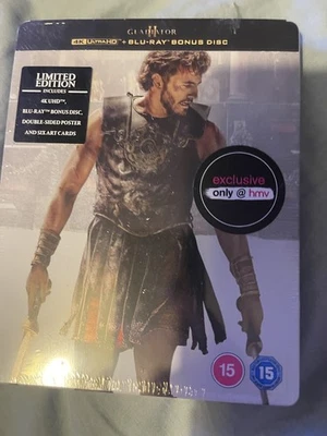 ***NEW & SEALED** GLADIATOR 2 4K ULTRA HD + BLU-RAY UK STEELBOOK LIMITED EDITION - Image 1 of 3